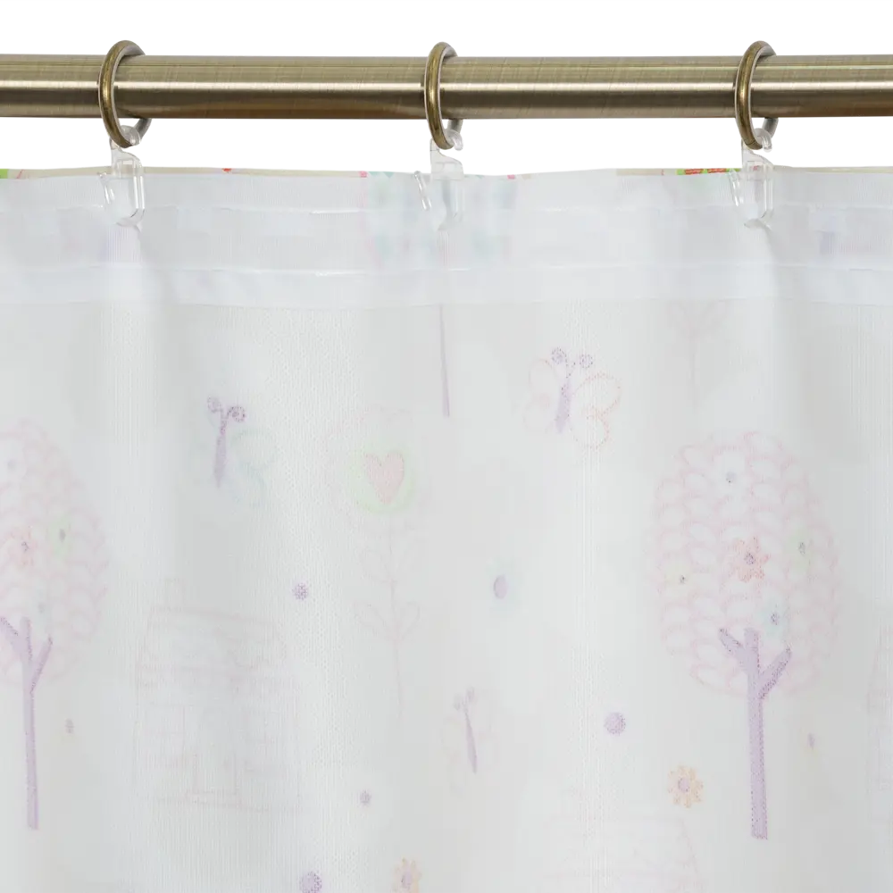 Штора на ленте «Домики» 160x280 см полиэстер цвет бежевый GARDEN STLM-2097786 - Вид №3