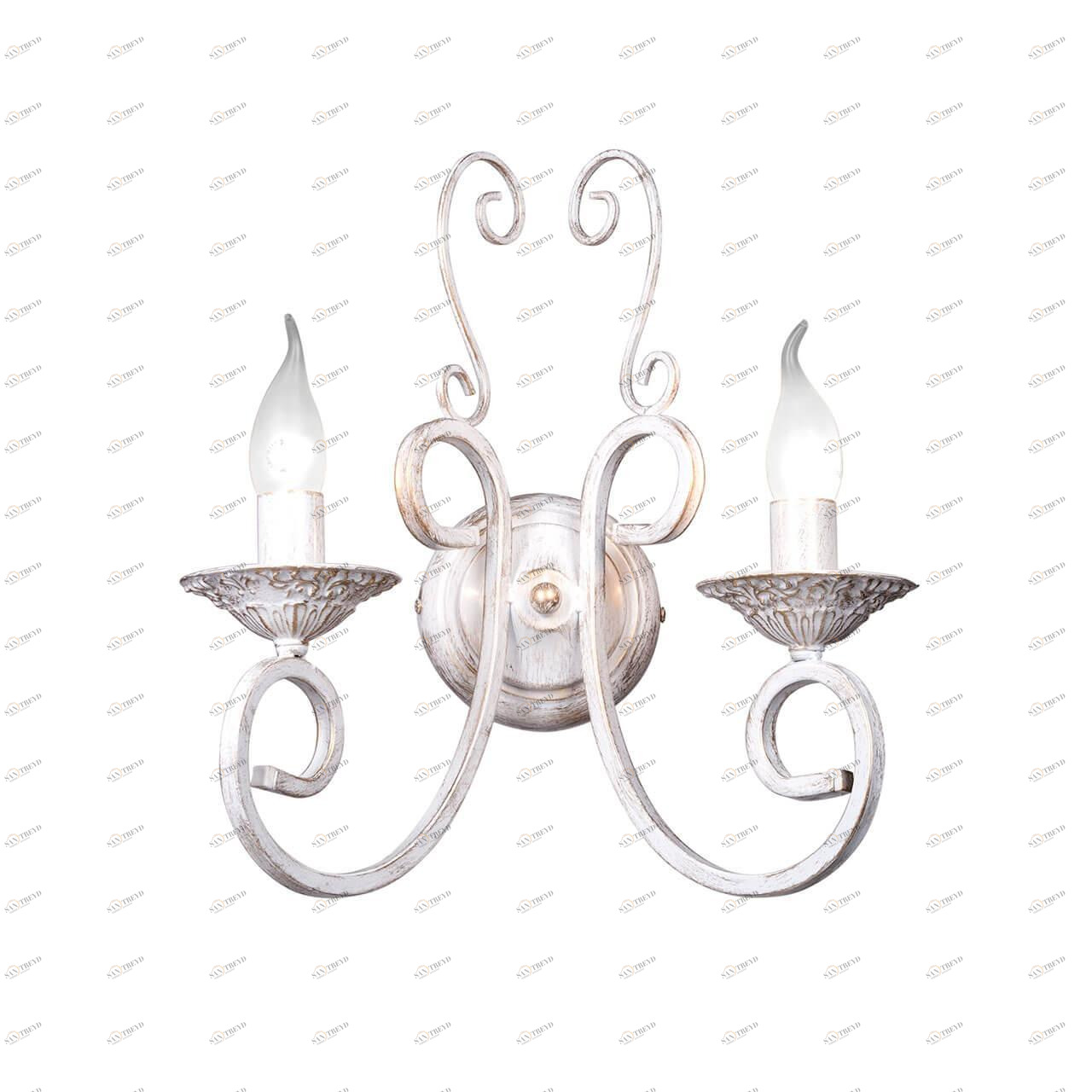 Бра настенное белое Vitaluce V1094/2A VITALUCE СВЕЧА 00-3931392 Белый 