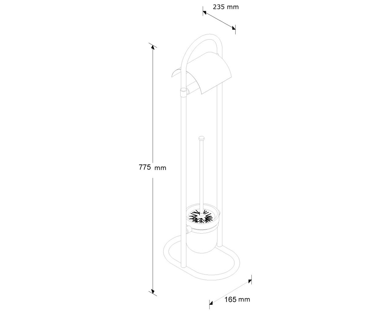SZMUA Стоячий ершик для унитаза с держателем для туалетной бумаги Merida  - Вид №1