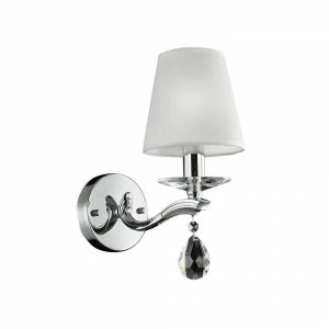 Бра металлическое с абажуром белое Vitaluce V3919/1A VITALUCE  00-3930700 Белый;серебро