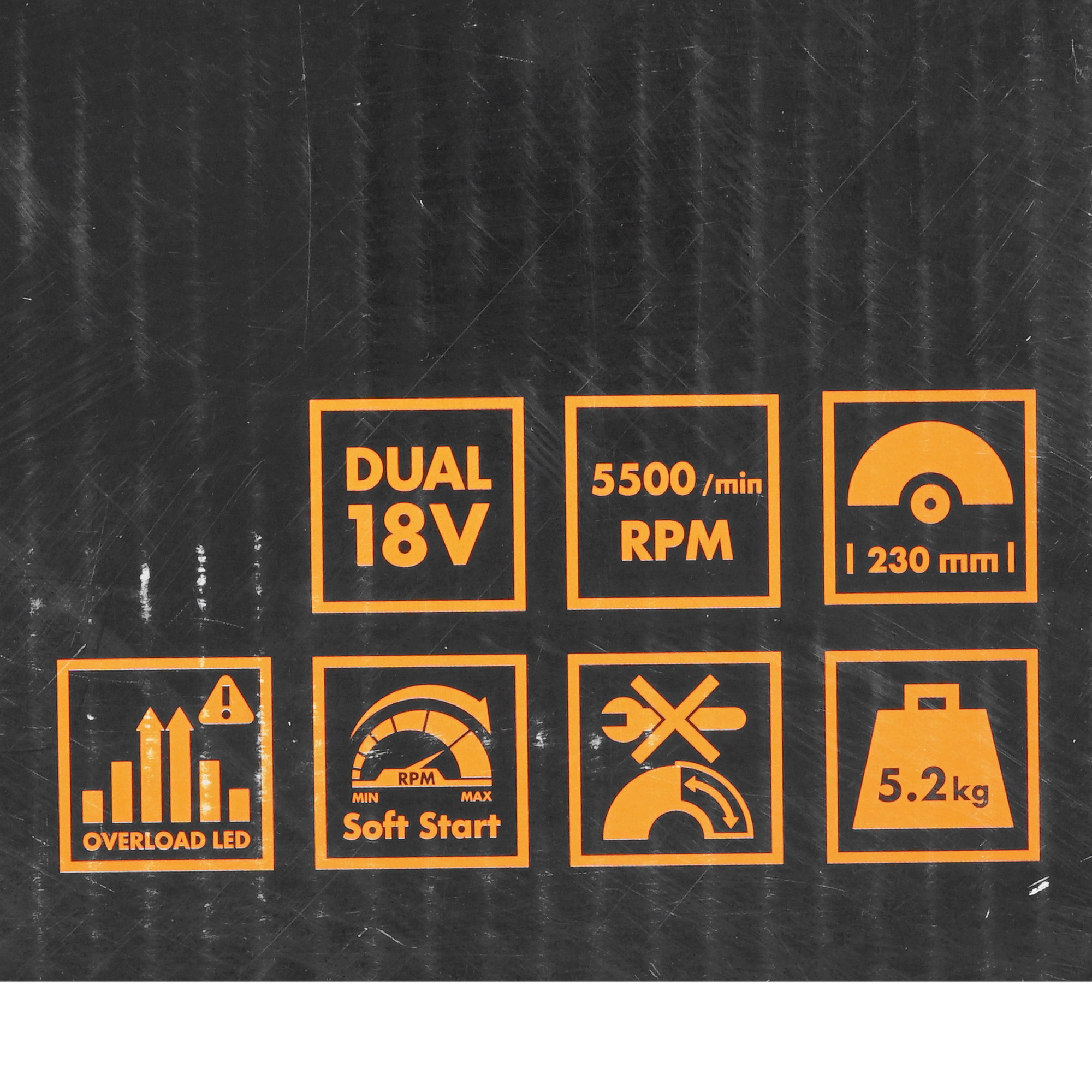 Углошлифовальная машина (УШМ) AEG BEWS18-230BL-0 PRO 18V  , Без ЗУ, Без АКБ 8195415 STDN-0007264 - Вид №7