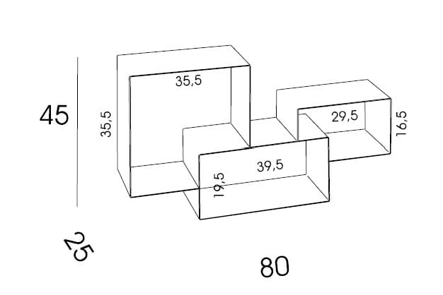 Металлическая секционная настенная Книжная полка Voltan Young ARCH-00043218 - Вид №9