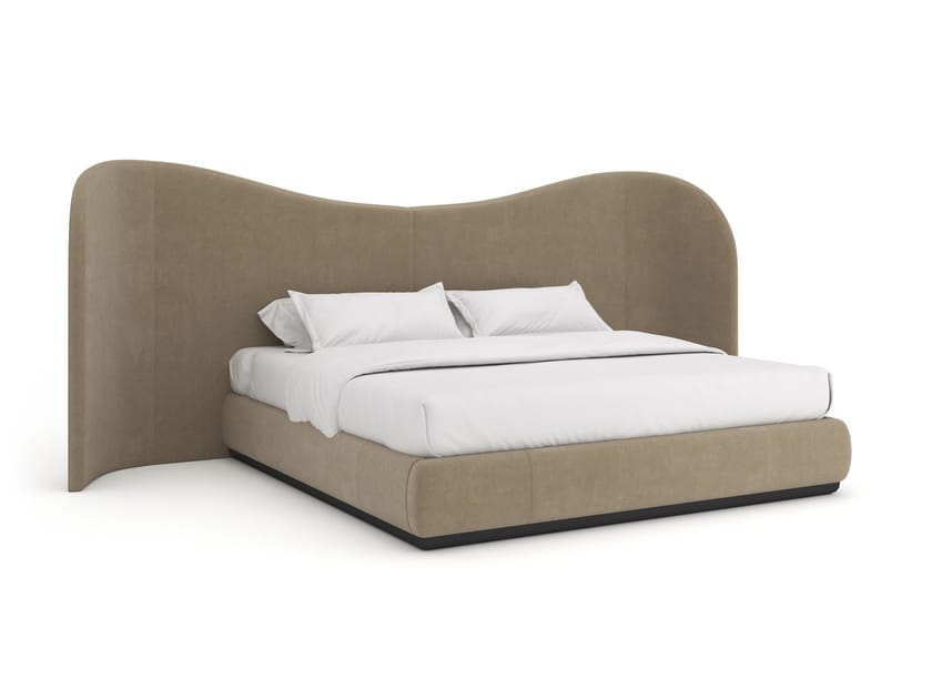 Двуспальная кровать из ткани с мягким изголовьем Caracole CLIO ARCH-00117922