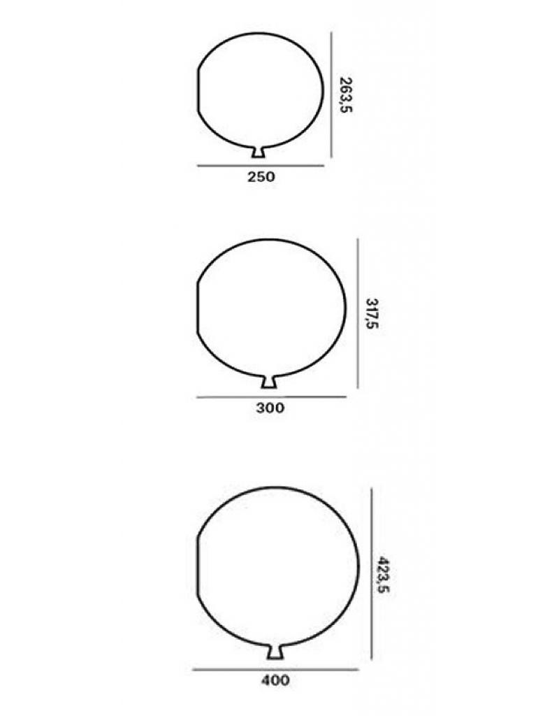 Brokis MEMORY WALL D250 серый матовый настенный светильник воздушный шар 115715 - Вид №2