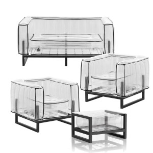 MOJOW Садовая мебель и журнальный столик Yomi Style Черный SY2FYP071CYP071TBYKEKOCN01TR