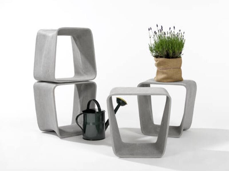 Бетонный низкий садовый стул SWISSPEARL дизайн ARCH-00048628 - Вид №1