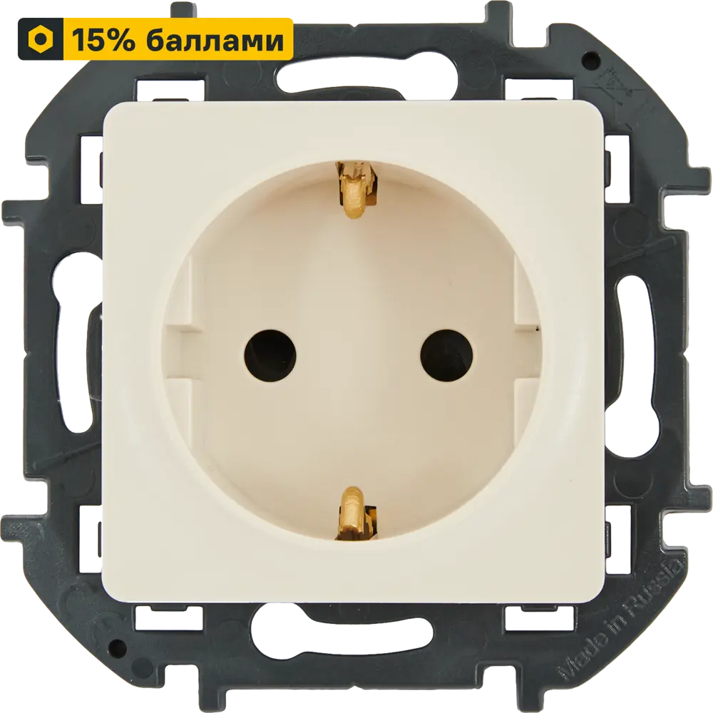 LEXMAN LILIAN - Розетка скрытого монтажа с заземлением в цвете слоновая кость 86761371