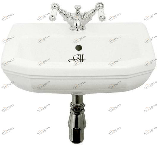 2230 Подвесная раковина настенная овальная Gentry Home  белая 