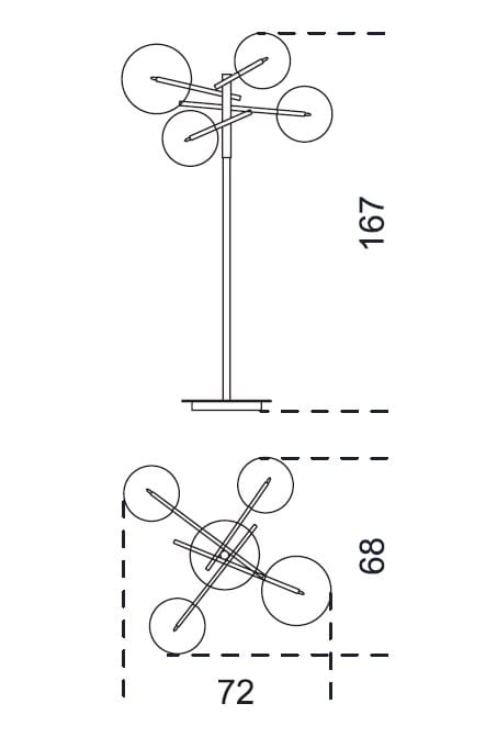 Кристалл светодиодный торшер Gallotti&Radice пузыри ARCH-00044550 - Вид №4