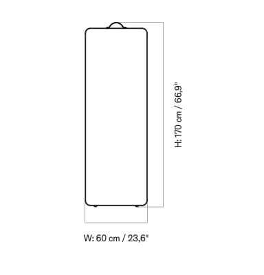 Прямоугольное зеркало от пола Audo Copenhagen Norm ARCH-00102859 - Вид №7