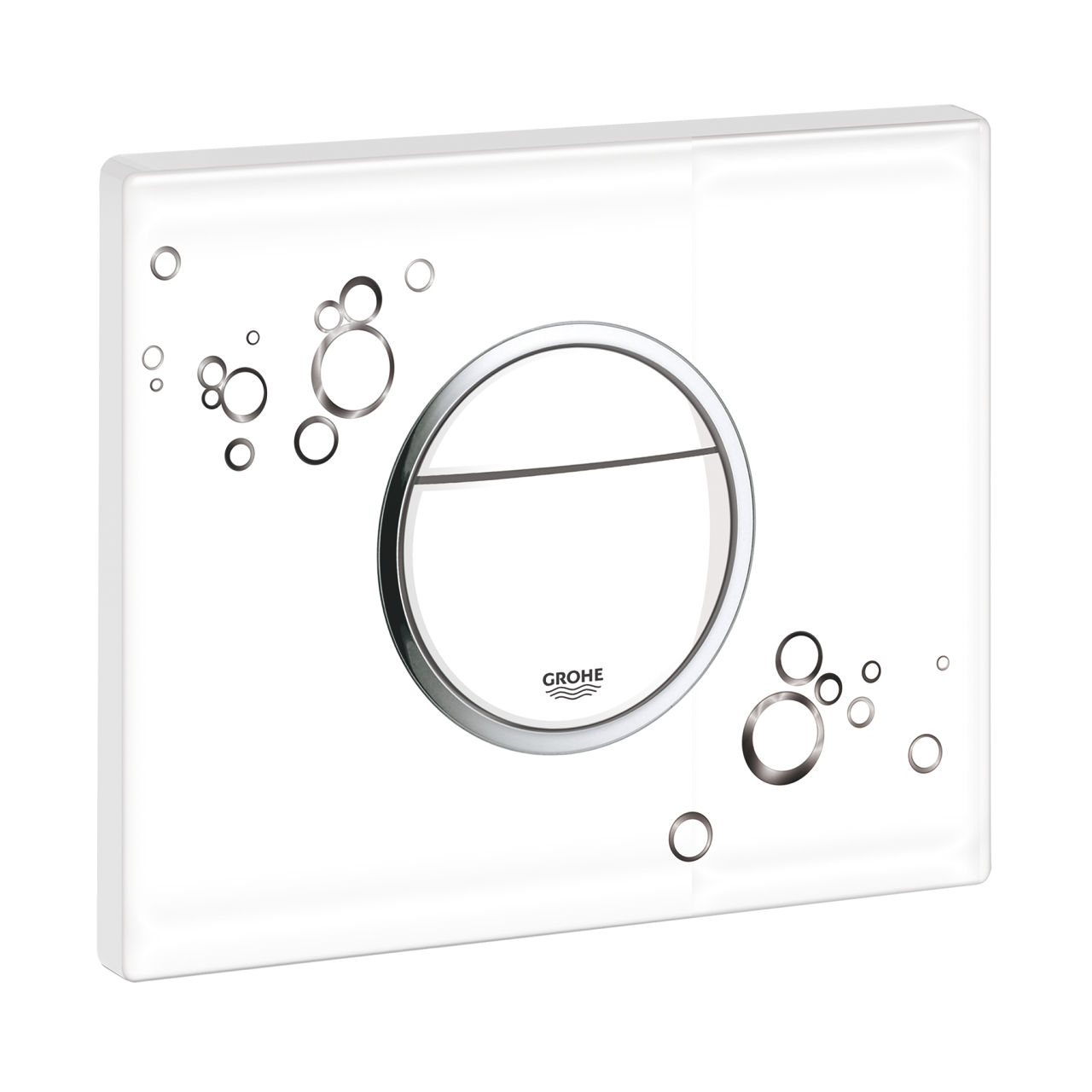 Панель смыва для унитаза GROHE Nova Cosmopolitan Print (3 режима смыва), белый глянец (38847LI0) - Вид №5