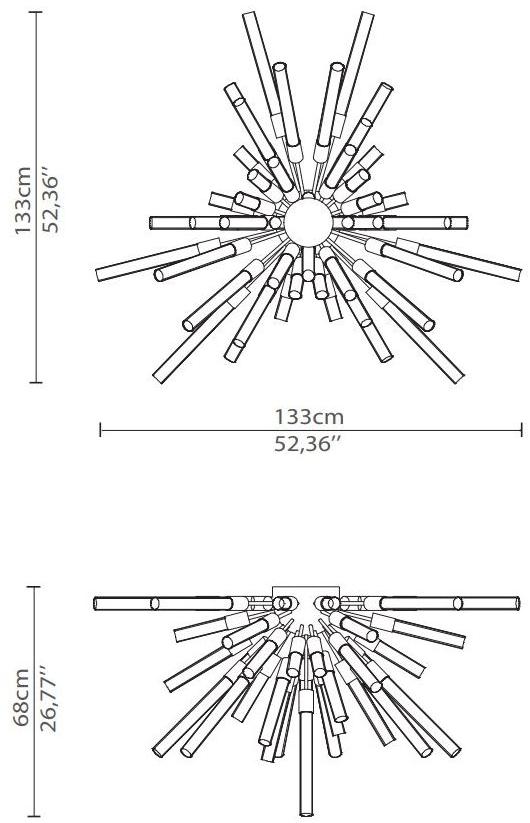 LUXXU Потолочный светильник из галогенного кристалла Waterfall sun-id-1435171 - Вид №1
