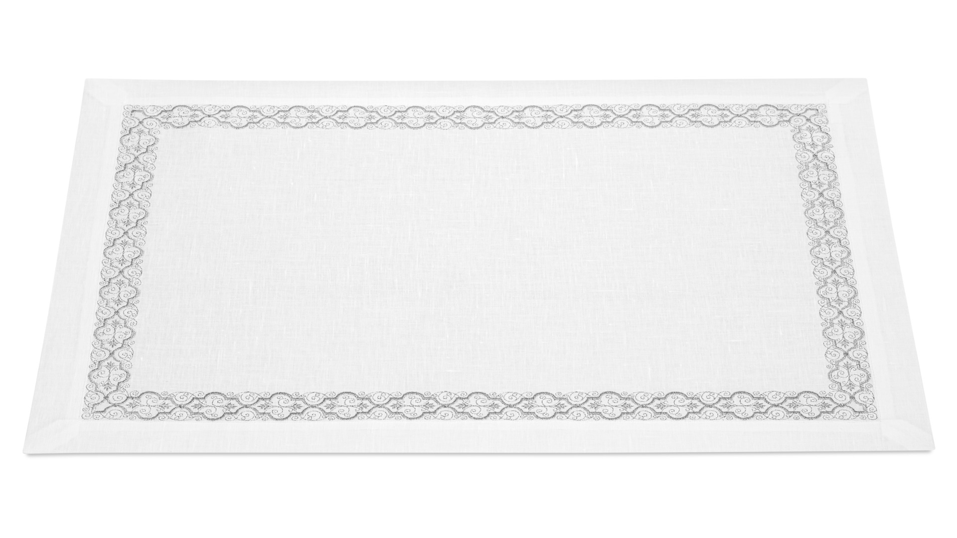 10604823 Weissfee Набор салфеток Weissfee "Комо" 38х54см, 6шт (серебро) лен  - Вид №2