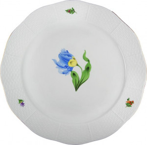 54919 Herend Тарелка десертная 19см "Китти" (синяя) Фарфор