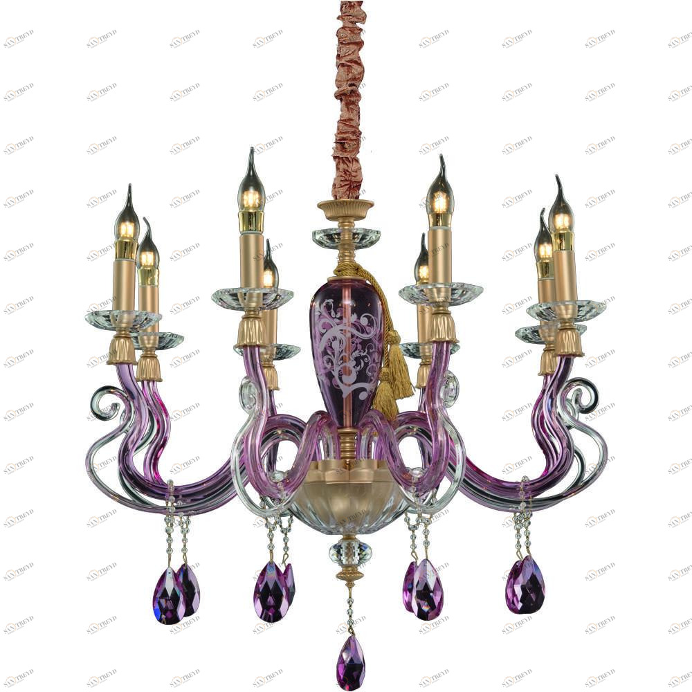 Подвесная люстра Divinare Carl 5124/14 LM-8 DIVINARE ДИЗАЙНЕРСКИЕ, CARL PINK 074963 Розовый 