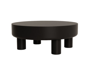 Деревянный низкий круглый журнальный столик