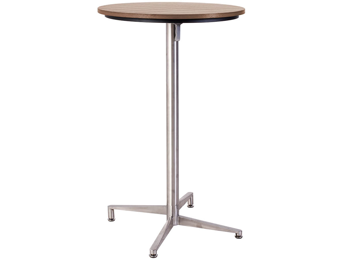 76.00.0075 Стол Победы Tradition Resysta sumatra 70 round + Bistro высокий каркас стола нержавеющая сталь Mbm Victory