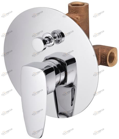 JUSTIME Встраиваемый смеситель для душа с переключателем Pan ii 7779-xw-80cp