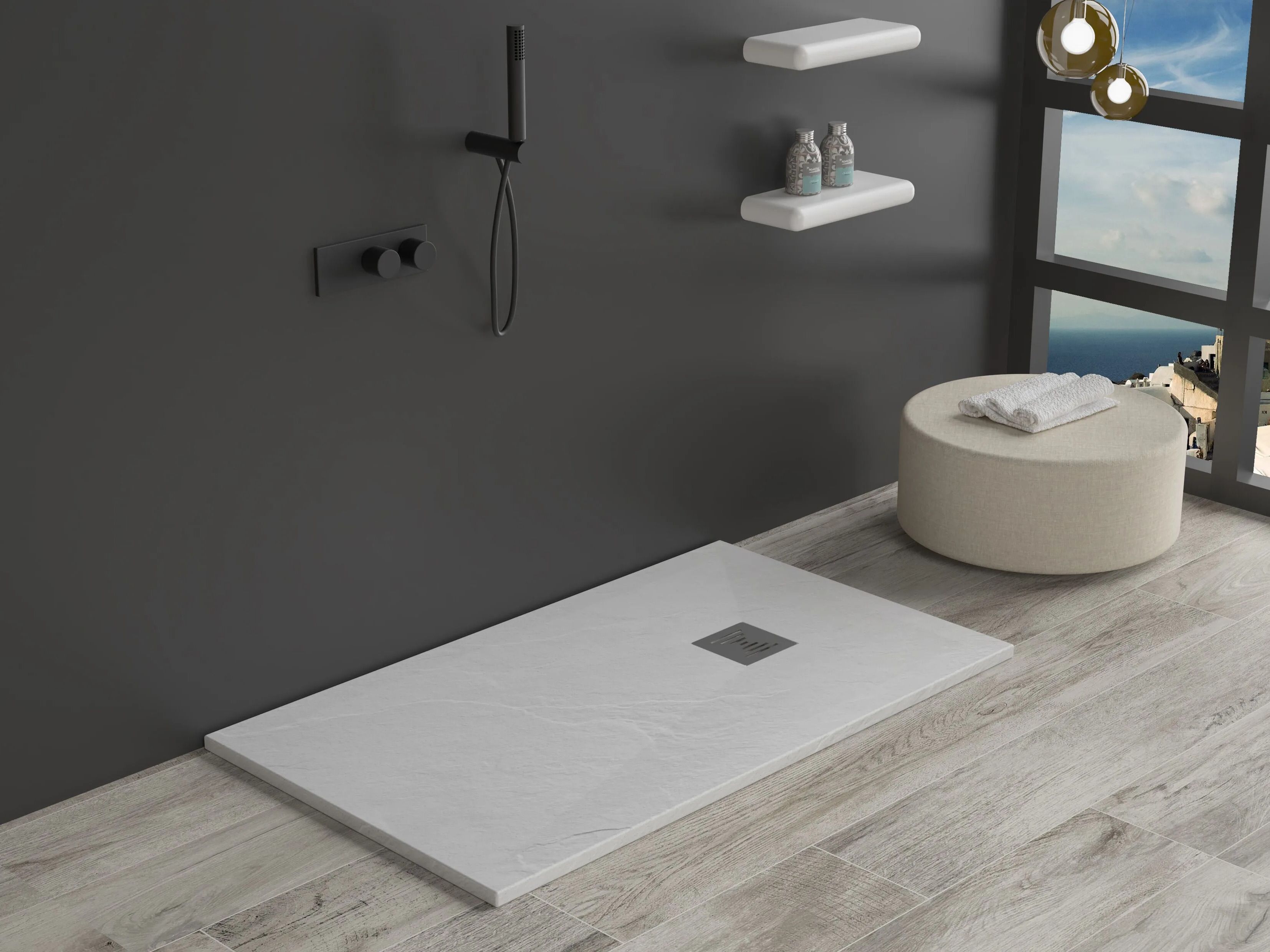 Прямоугольный поддон для душа Mineralmarmo® GSG Ceramic Design ROCK ARCH-00016690