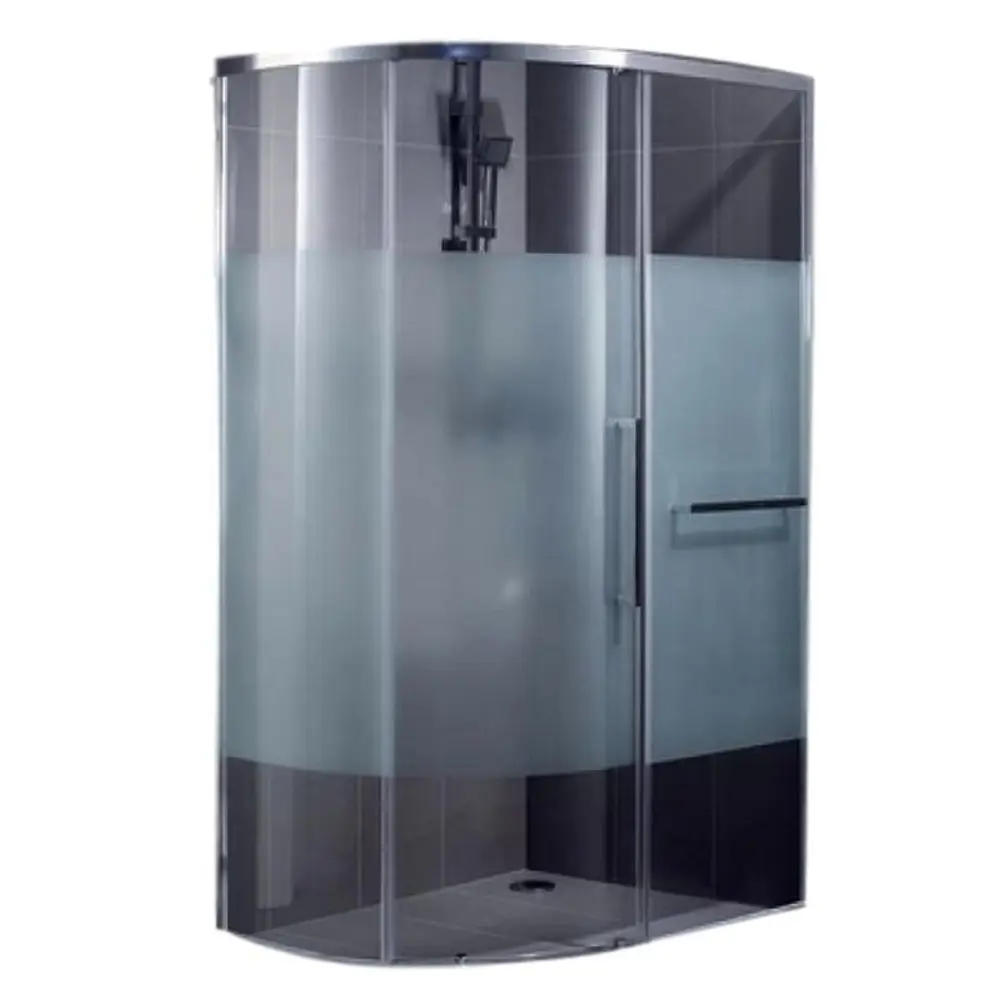 Душевая ширма Sensea Purity правый угол 80х120 см хромированный профиль тонированное стекло распашной Без серии STLM-2016978