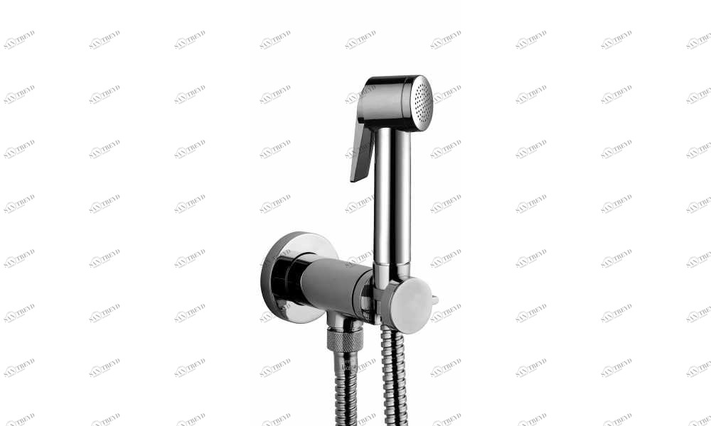 E41001 Гигиеническая лейка Paloma Flat Stop Valve Set BOSSINI 