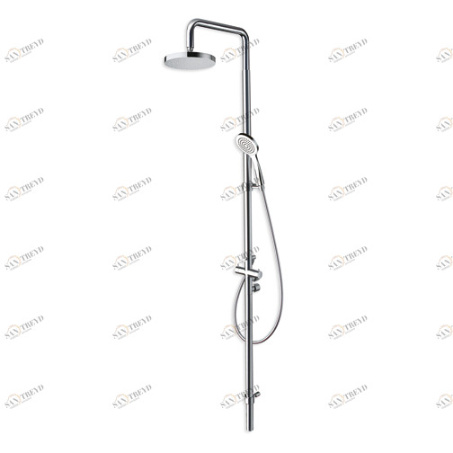 CRITV415 Внешний термостатический смеситель для душа с регулируемым верхним душем, гибким шлангом LONG LIFE и ручным душем с защитой от накипи Cristina Rubinetterie 