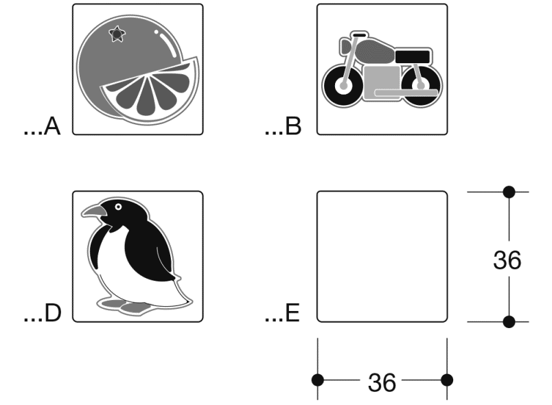 33.1770A лист с пиктограммами HEWI System 111 | Polyamid  - Вид №1