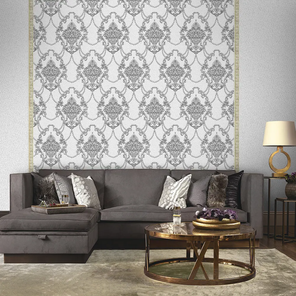 Обои флизелиновые Olga белые 1.06x10 м 167174-90 SOLO STLM-2197920 - Вид №2