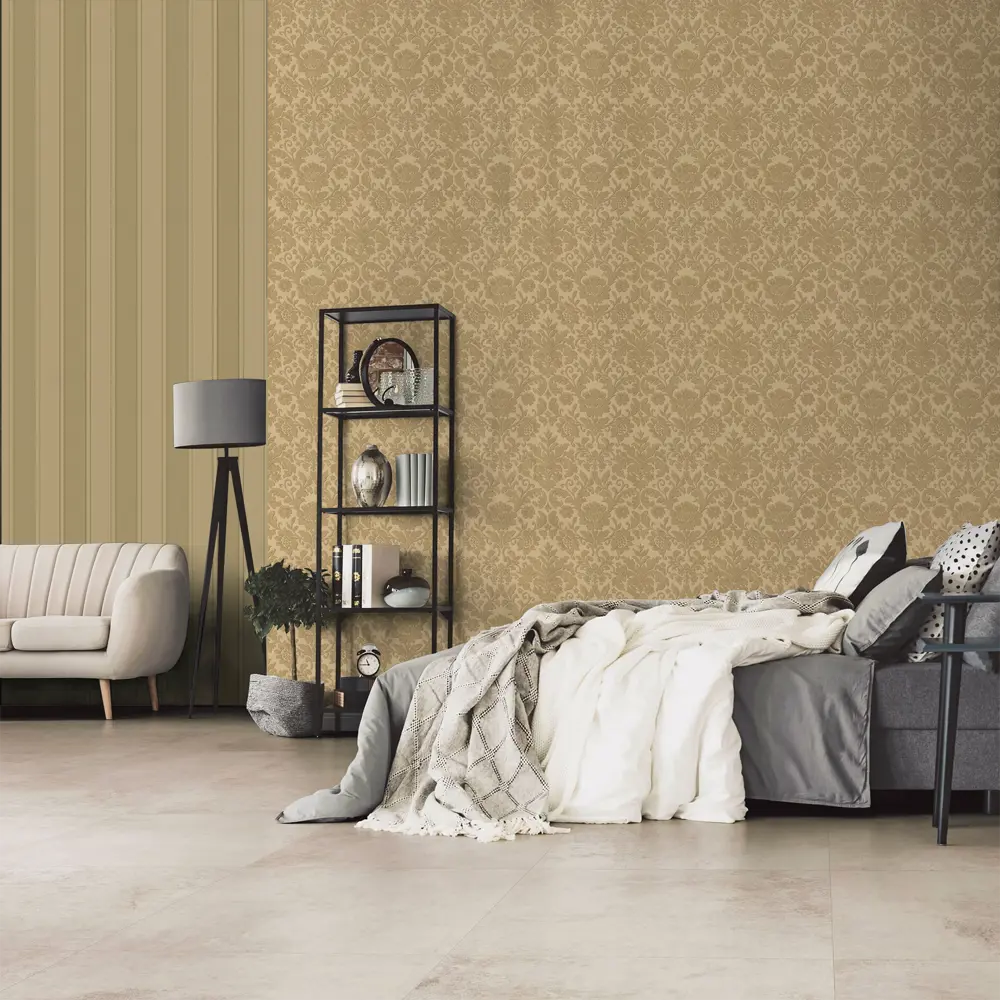 Обои флизелиновые Erismann Apolonia золотисто-бежевые 1.06 м 12005-27 STLM-2049294 - Вид №2