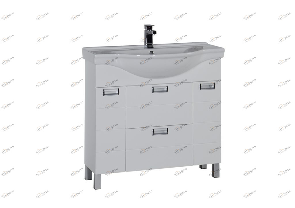 Тумба с раковиной Aquanet Сити 90 белый 0017338400169552