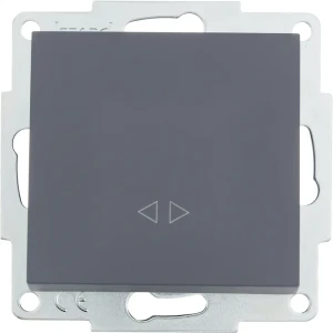 Выключатель Lezard Vesna графитовый одноклавишный для скрытого монтажа 87103834