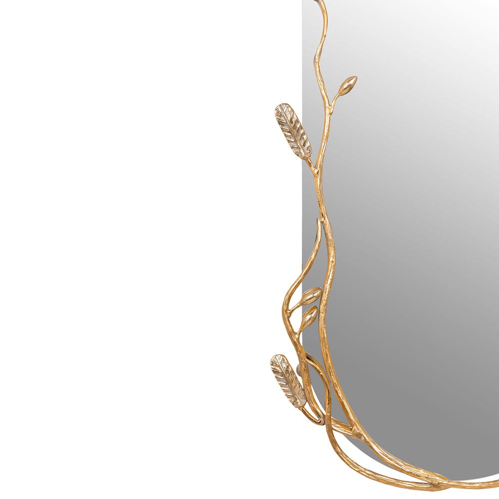 79050 Настенное зеркало Oliva Branch Айвори Мраморное золото BOGACHO 4656756150641 - Вид №4