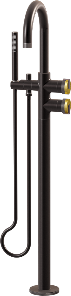 E-11554-R1BB-L1OX-GM Смеситель напольный отдельностоящий (внешняя часть) GRAFF MOD+