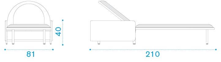 Ethimo Садовый лежак из ткани Esedra Esle00nw0 - Вид №6