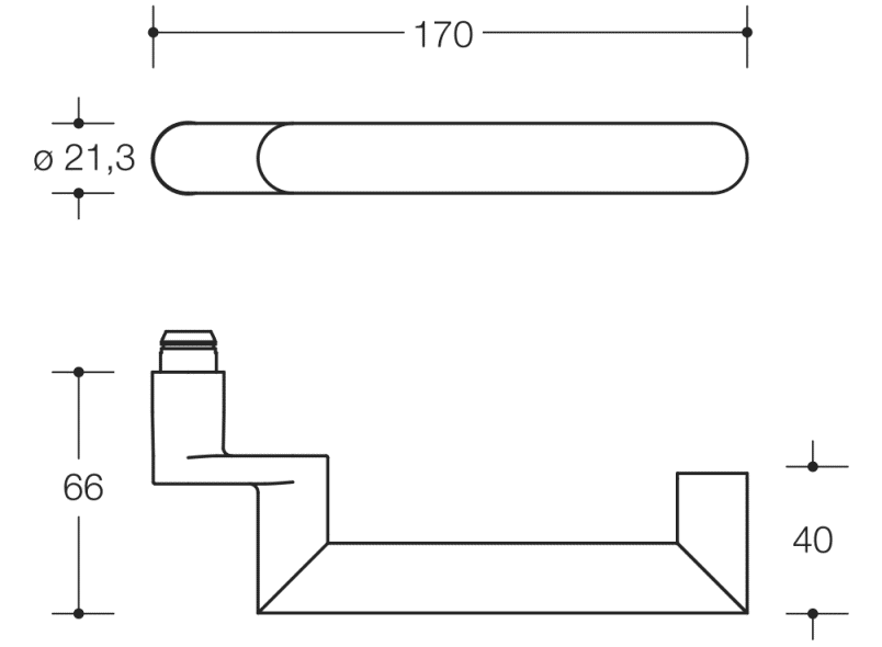 162PBR51.640 Фурнитура для рамных дверей модель 166.21п HEWI Beschläge für Außentüren  - Вид №6