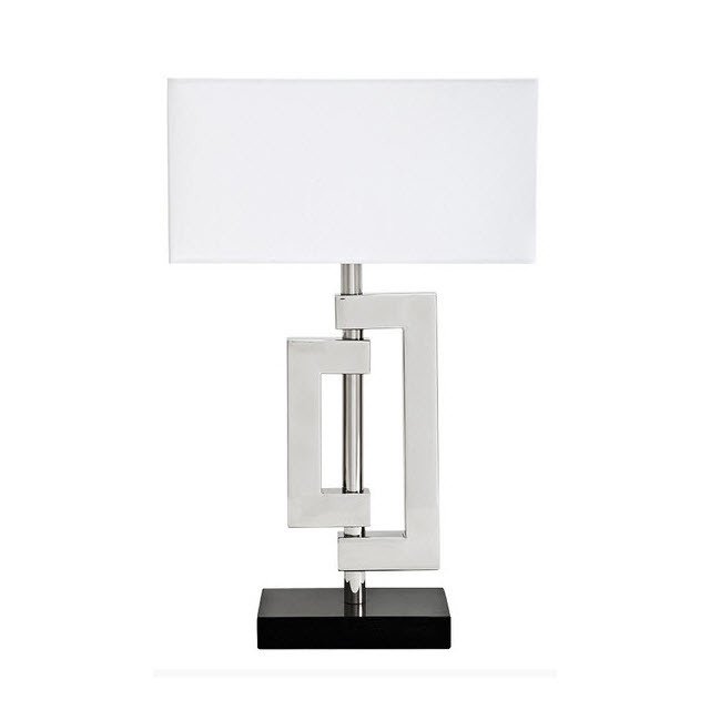 Настольная лампа Leroux от Eichholtz 107567 EICHHOLTZ ИНТЕРЬЕРНЫЕ 061873 Белый;хром  - Вид №1