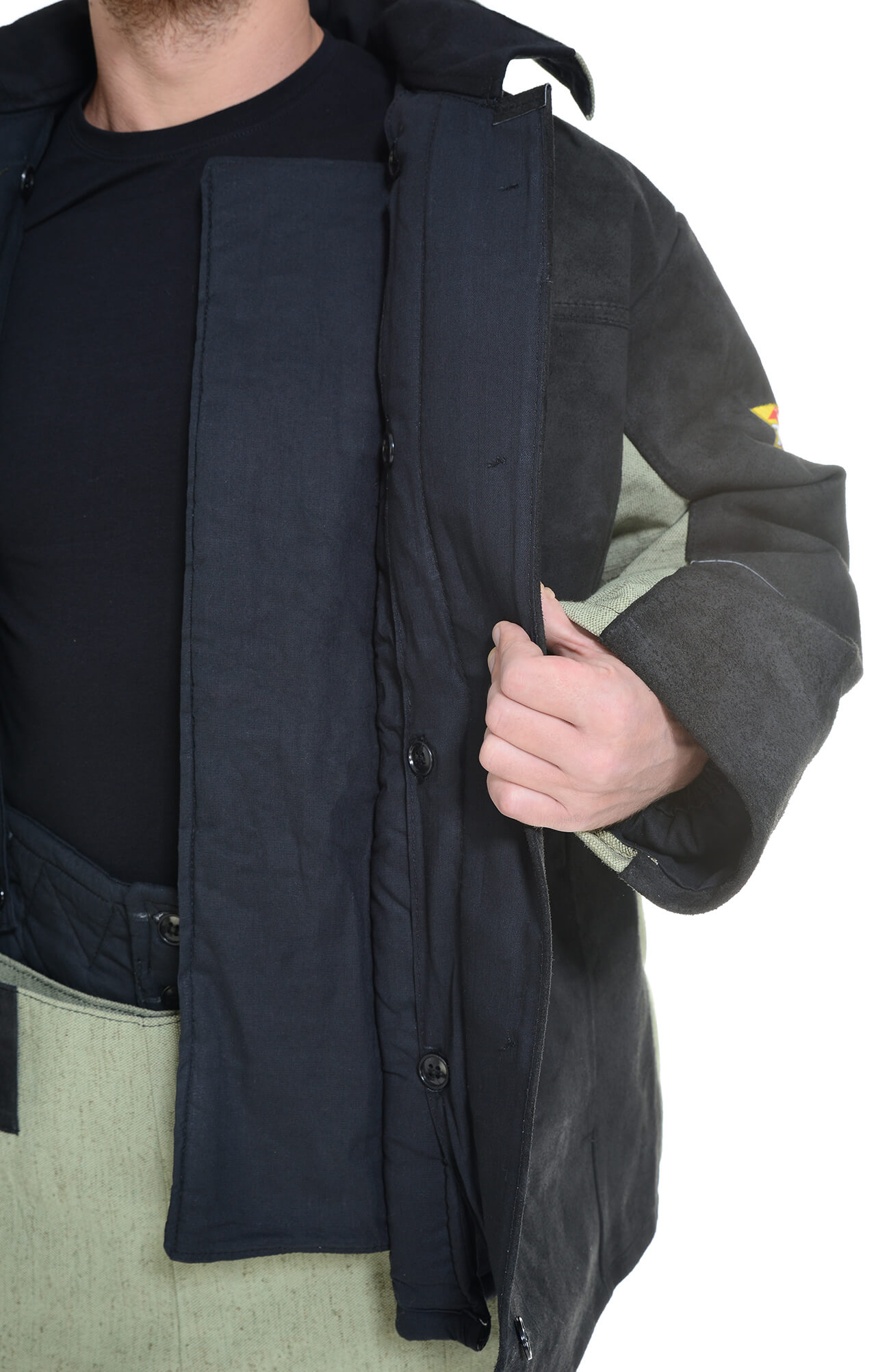 68915 Костюм брезентовый комбинированный cпилком со съемным утеплителем  Одежда для сварщиков  размер 60-62/170-176 Спецодежда  - Вид №10