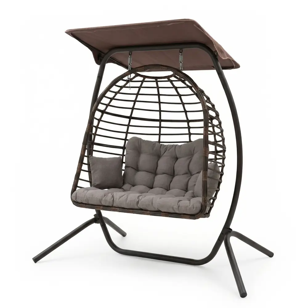 Кресло подвесное Greengard Суматра 2-х местные бежевый/коричневый STLM-2172204 - Вид №1