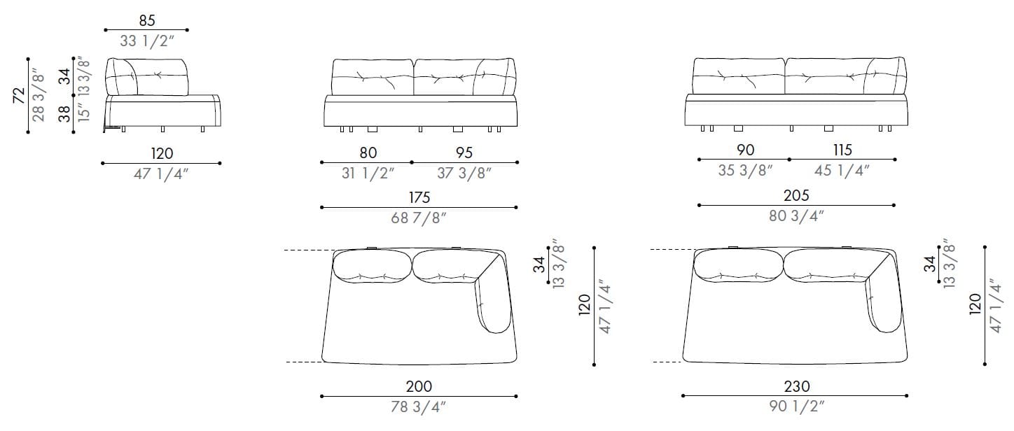 Съемный секционный диван Désirée divani ETHÌA ARCH-00060497 - Вид №9