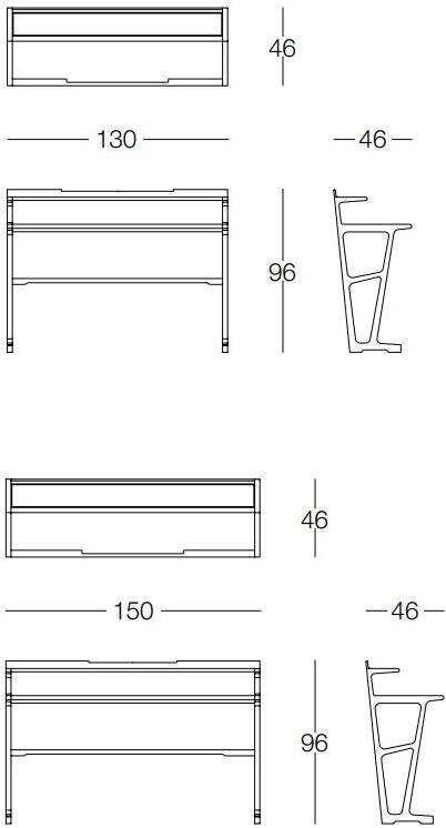 Frigerio Salotti Прямоугольная консоль с полками Archè Arche sun-id-1515588 - Вид №3