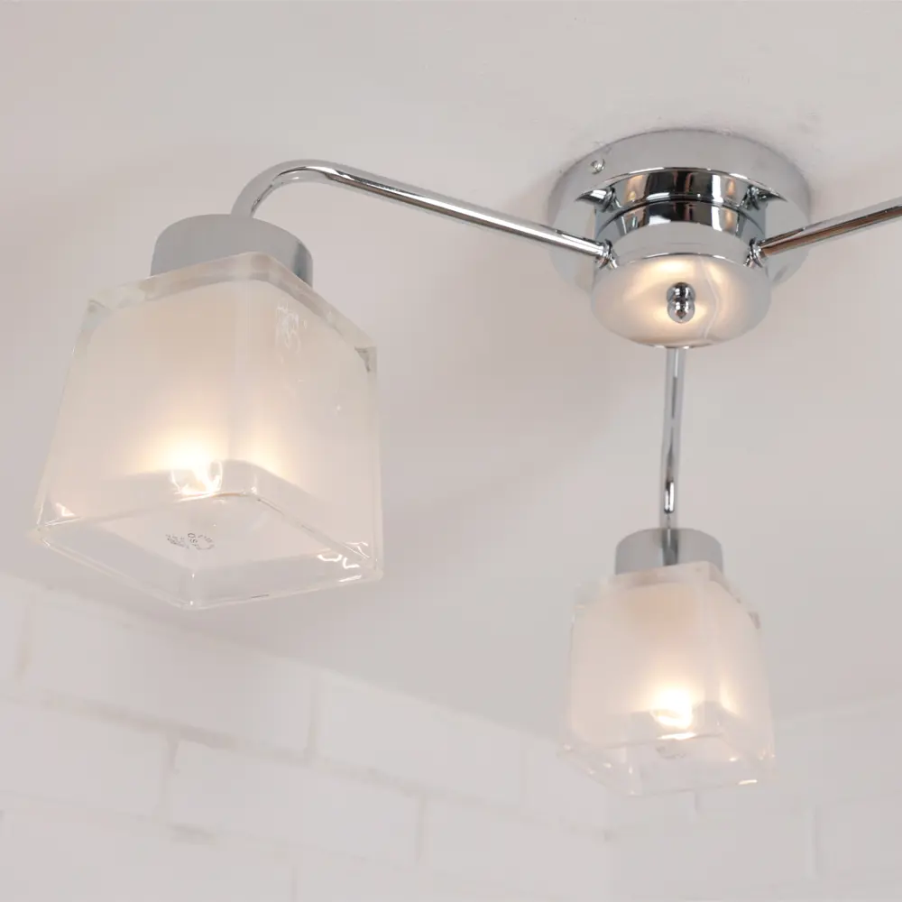 Люстра потолочная «Cerda» 3 лампы 10 м² цвет серебристый SCHAFFNER STLM-2187359 - Вид №7