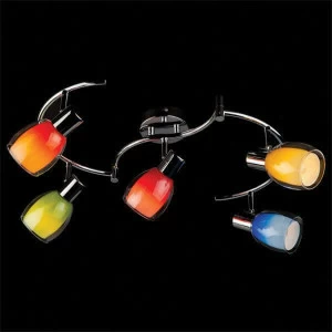 Люстра подвесная разноцветная Eurosvet 2606/5 EUROSVET ДИЗАЙНЕРСКИЕ 00-3891052 Красный;оранжевый;синий;разноцветный