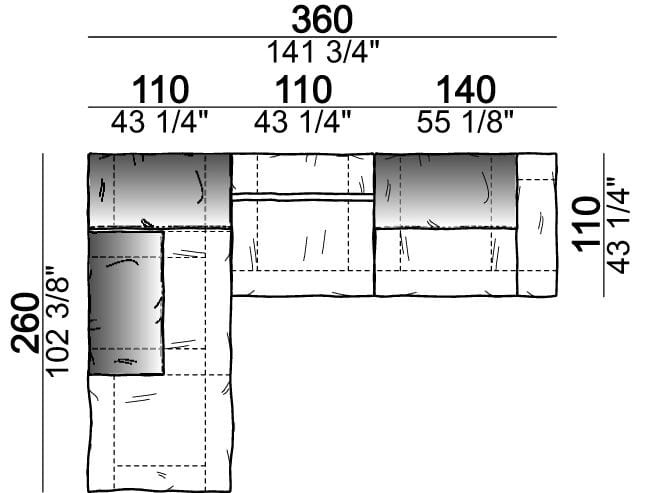 Секционный кожаный диван Arketipo CRAZY DIAMOND ARCH-00133462 - Вид №64