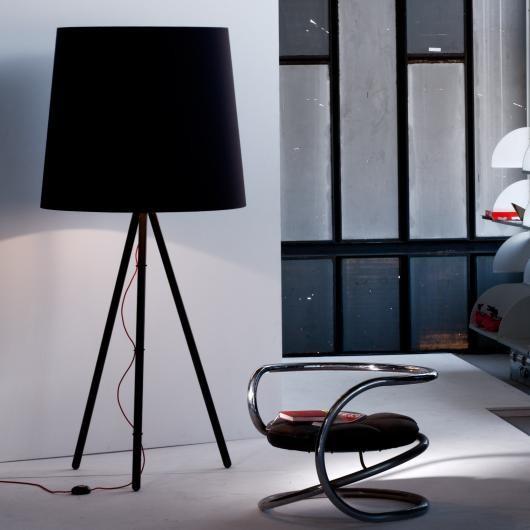 Martinelli Luce Торшер из металла с тканевым абажуром Eva 2270/xg/ne/ne - Вид №1