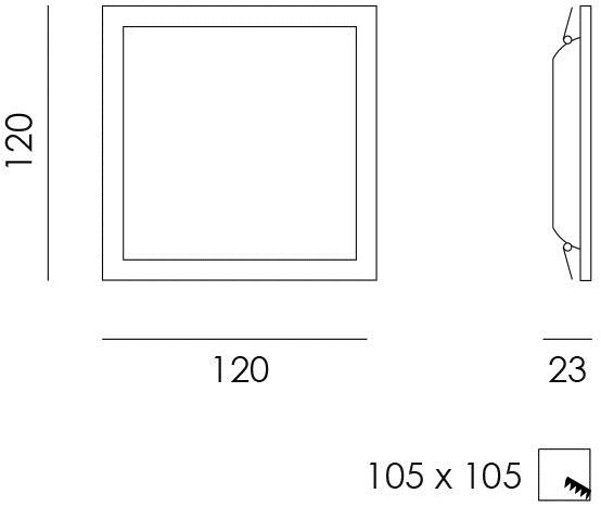 NEXO LUCE Квадратный встраиваемый светодиодный точечный светильник Inlux recessed 5169 - Вид №1