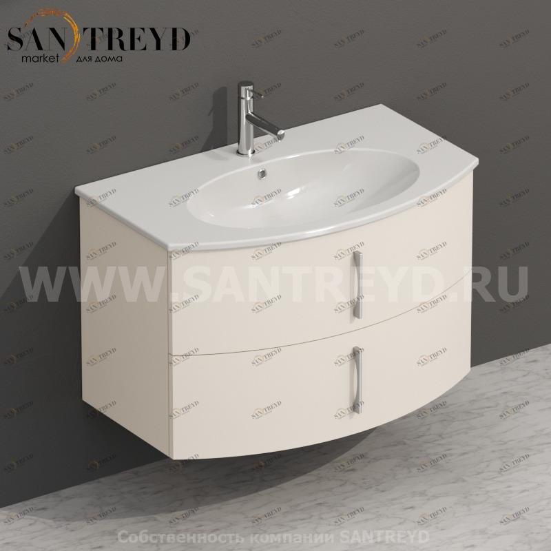 MDMC80Y015 Тумба с двумя ящиками 78 см бежевая Globo 4ALL Италия Ceramica Globo