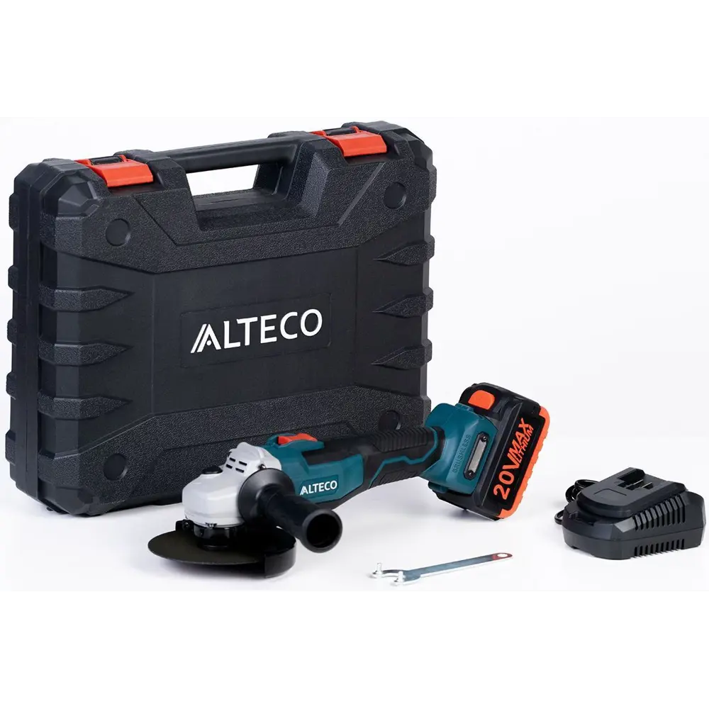 УШМ аккумуляторная бесщеточная Alteco CAGB 18-125 Li BL, 125 мм, 20 В Li-ion 1x4 Ач STLM-2094105 - Вид №1