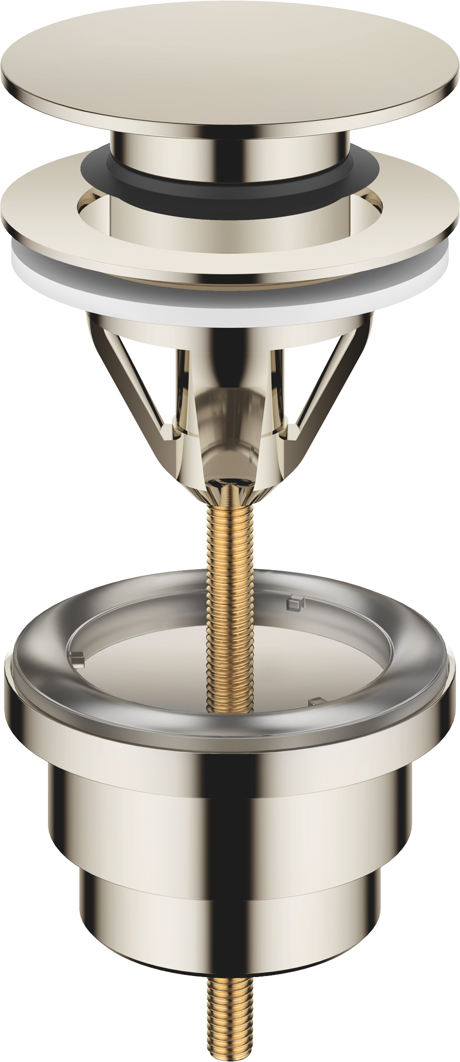 Раковина сливная с застежкой-нажимом 1 1/4" - Платина