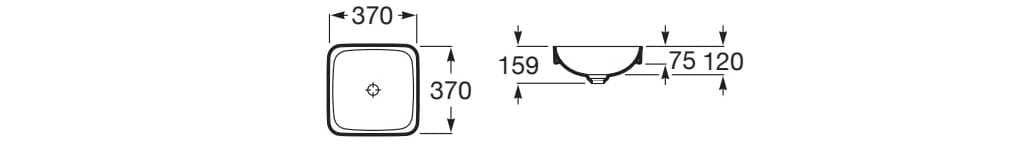 Керамическая раковина с полукруглой поверхностью Roca Inspira ARCH-00145449 - Вид №3
