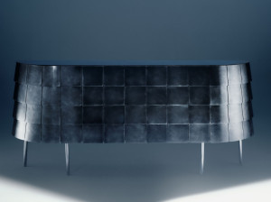 Шкаф из нержавеющей стали с распашными дверцами и ящиками